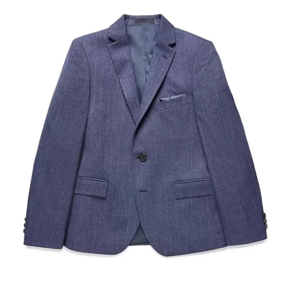 Lauren Ralph Lauren Big Boys Plaid Sport Coat - Navy, jacket suit 16R [COPY]